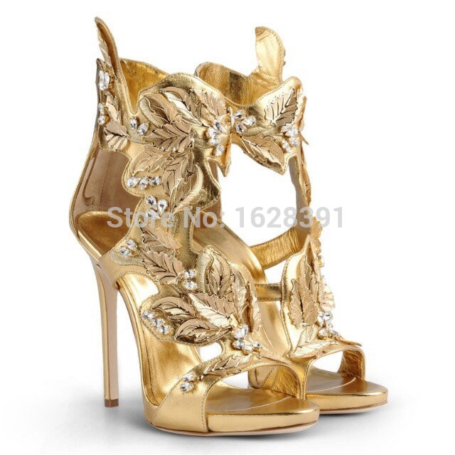 2015 Newest Women Gold High Heel Gladiator Sandals Elegant Ladies ...