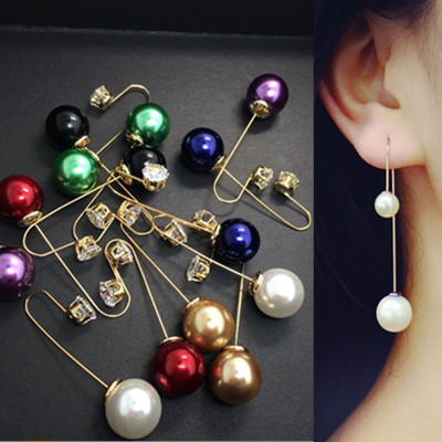 free shipping 2015 new pearls jewelry stud pearl earrings for women fine nice crystal earring H659
