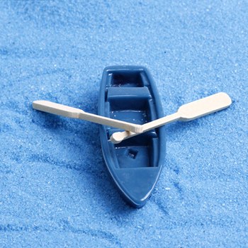 Продажа 1 шт. прекрасный мини синий лодки 3 - 8 см волшебный сад миниатюры гном мосс террариум домашнего декора ремесла бонсай домашнего декора для DIY