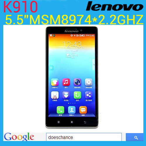 Original Lenovo K910 vibe z phone 5 5 inch FHD Snapdragon 800 Quad Core 2 2GHz