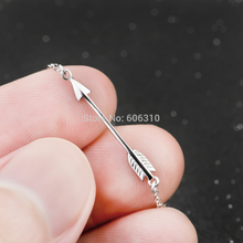 GNX0588 New 2015 Promotion Genuine 925 Sterling Silver Jewelry The Arrow of Cupid Pendant Necklace Valentine
