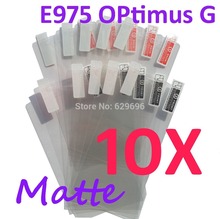 10pcs Matte screen protector anti glare phone bags cases protective film For LG E975 Optimus G