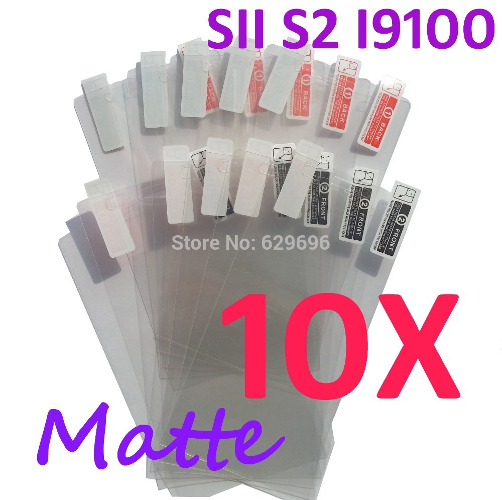 10pcs Matte screen protector anti glare phone bags cases protective film For Samsung GALAXY SII S2