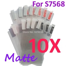 10pcs Matte screen protector anti glare phone bags cases protective film For Samsung S7568
