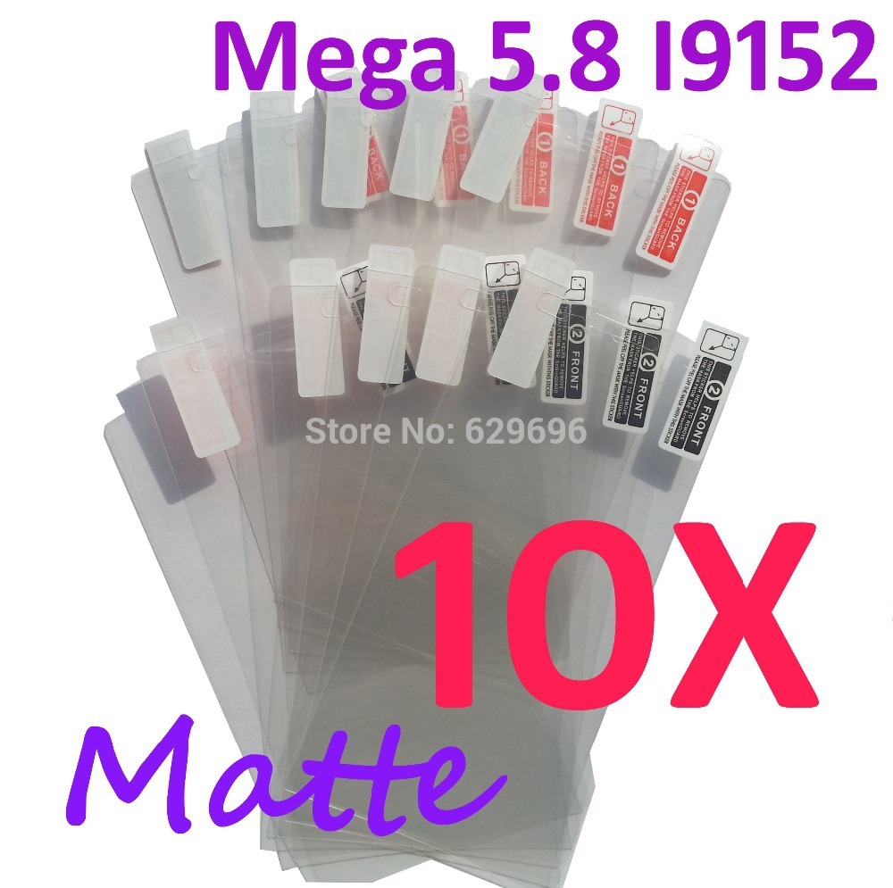 10pcs Matte screen protector anti glare phone bags cases protective film For Samsung Galaxy Mega 5