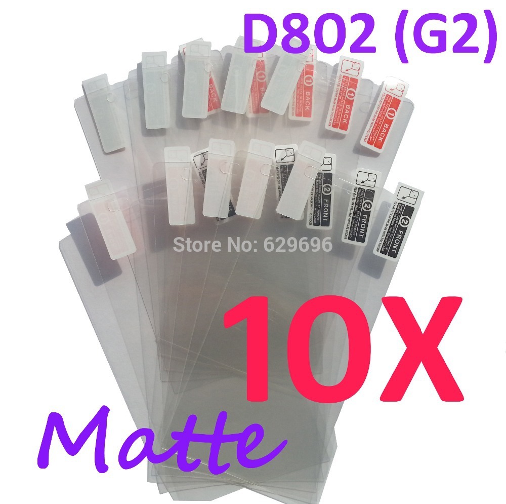10pcs Matte screen protector anti glare phone bags cases protective film For LG Optimus G2 D802