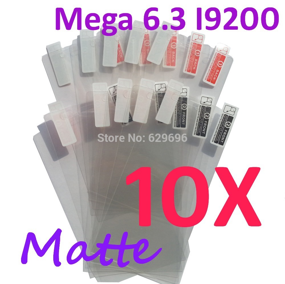 10pcs Matte screen protector anti glare phone bags cases protective film For Samsung Galaxy Mega 6