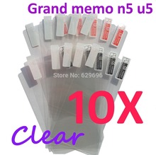 10pcs Ultra Clear screen protector anti glare phone bags cases protective film For ZTE Grand memo