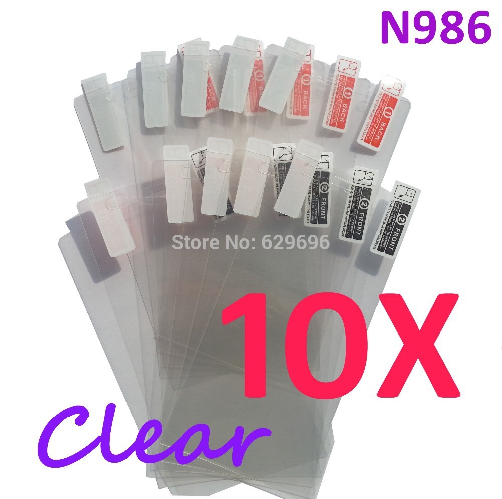 10pcs Ultra Clear screen protector anti glare phone bags cases protective film For ZTE N986