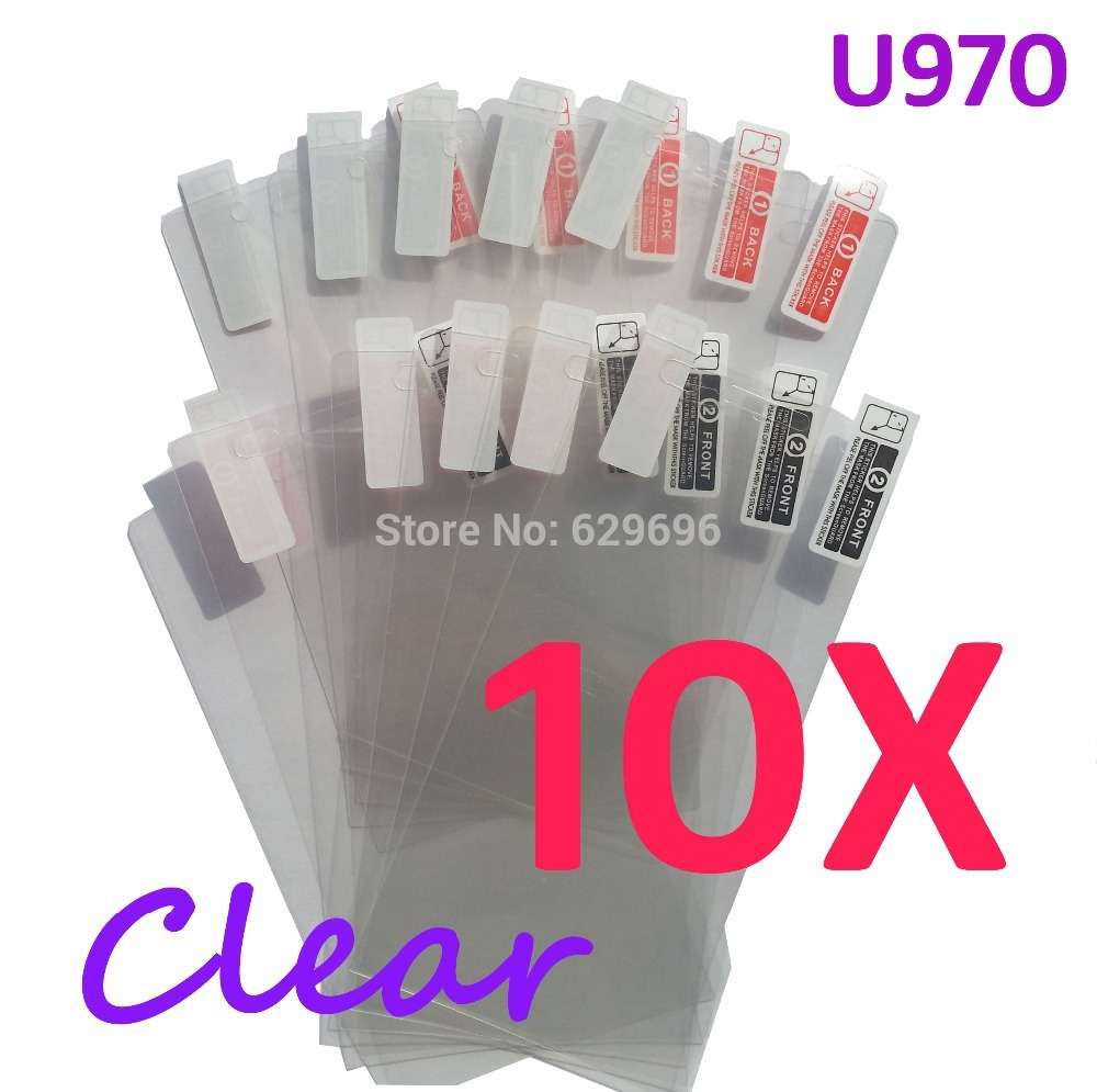 10pcs Ultra Clear screen protector anti glare phone bags cases protective film For ZTE U970