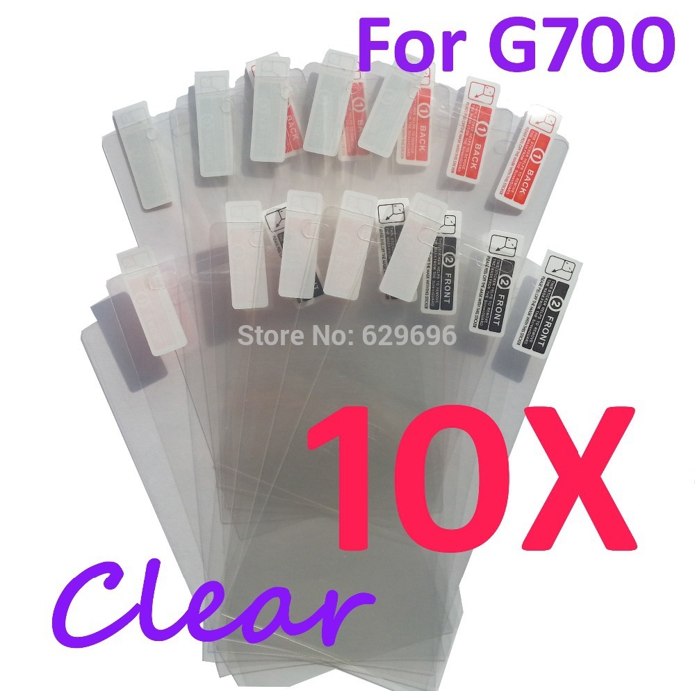 10pcs Ultra Clear screen protector anti glare phone bags cases protective film For Huawei G700