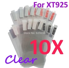 10pcs Ultra Clear screen protector anti glare phone bags cases protective film For Motorola XT925 RAZR