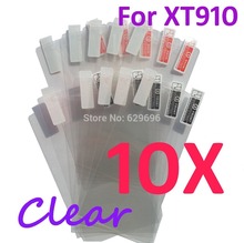 10pcs Ultra Clear screen protector anti glare phone bags cases protective film For Motorola XT910 RAZR
