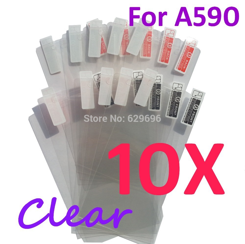 10pcs Ultra Clear screen protector anti glare phone bags cases protective film For Lenovo A590