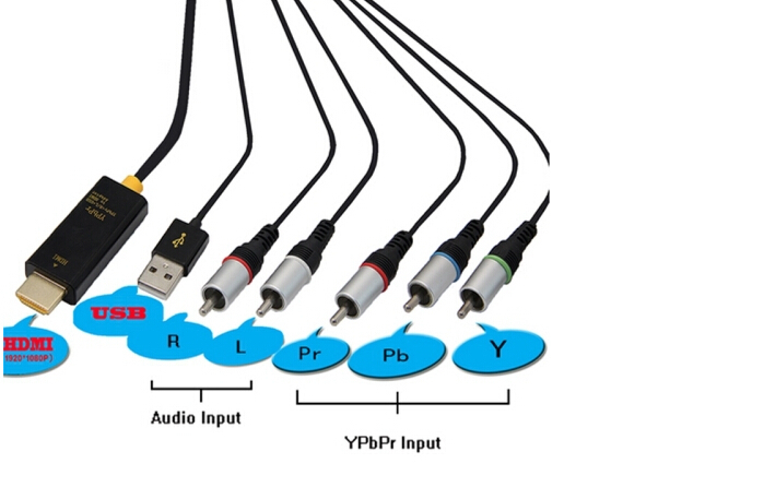 Купить Новый дизайн 3m ypbpr hdtv монитор hdmi конвертер кабель кабель ...