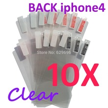 10pcs Ultra Clear screen protector anti glare phone bags cases protective film For Apple iphone4 4S