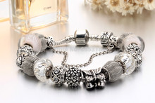 19 20cm Silver Beads Bracelet High Quality with a beautiful gift bag