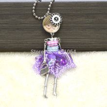 Random Sending 2015 Newest Spring Styles on Arrival Cute Smile Face Girl Doll Necklace Love Jewelry