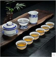 9pcs 1serving cup 1gaiwan 1tea strainer 6teacups Jingdezhen ceramic tea set japanese bone china tea set