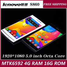 NEW Lenovo S860 Max 4G RAM MTK6592 Octa Core 3.5GHz 13.0MP 5.0″ 1920*1080 dual SIM Android 4.4 mobile phone free shipping