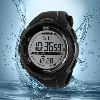 Skmei марка мужчины из светодиодов цифровые часы военная погружение плавать спортивные часы мода водонепроницаемые платье наручные часы orologio uomo