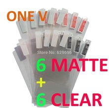12PCS Total 6PCS Ultra CLEAR + 6PCS Matte Screen protection film Anti-Glare Screen Protector For HTC ONE V