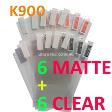 6pcs Clear 6pcs Matte protective film anti glare phone bags cases screen protector For Lenovo K900