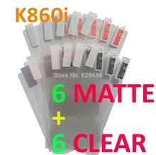 6pcs Clear 6pcs Matte protective film anti glare phone bags cases screen protector For Lenovo K860i