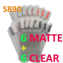 6pcs Clear 6pcs Matte protective film anti glare phone bags cases screen protector For Lenovo S890