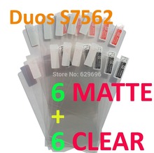 12PCS Total 6PCS Ultra CLEAR + 6PCS Matte Screen protection film Anti-Glare Screen Protector For Samsung Galaxy Trend Duos S7562