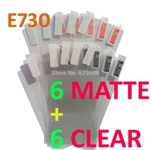6pcs Clear 6pcs Matte protective film anti glare phone bags cases screen protector For LG E730