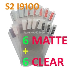 12PCS Total 6PCS Ultra CLEAR + 6PCS Matte Screen protection film Anti-Glare Screen Protector For Samsung GALAXY SII S2 I9100