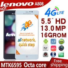 Original Lenovo A808 Phone 5 5 1920 1080 IPS Android 4 4 MTK6595 Octa Core Mobile