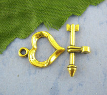 DIY Jewelry 2015 New handwork 30Sets Cupid Arrow Heart Clasps 13x16mm diy jewelry supplies vintage Trinkets