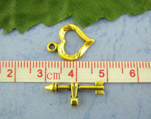 DIY Jewelry 2015 New handwork 30Sets Cupid Arrow Heart Clasps 13x16mm diy jewelry supplies vintage Trinkets