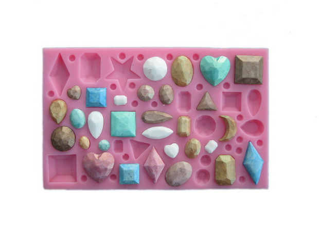 Mini jewelry stone collection sugar cake mould chocolate mold