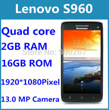 Original Lenovo S960 Vibe X phone 5 inch 2GB RAM 16GB ROM Quad Core 1.5GHz 13MP Android 4.4 Smart Phone 6.9mm Ultrathin