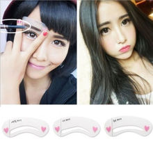 2014 Free Shipping Eyebrow Stencil Tool Makeup Eye Brow Template Shaper Make Up Tool 3 Styles