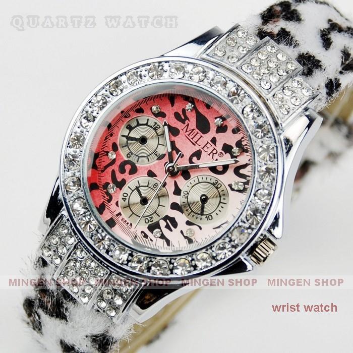 Joyce shop Gold Silver Fashion Leopard Series Gemstone Jewelry Dress Analog Quartz Women s Watches Girl