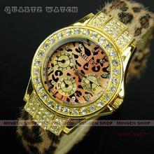 Joyce shop Gold Silver Fashion Leopard Series Gemstone Jewelry Dress Analog Quartz Women s Watches Girl
