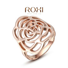 ROXI Brand Pierced Rose Rings Accessories Amazing Designer Rings For Women Gold Plated Fashion Rings Vintage Jewelry 2010288230