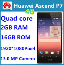 Original Huawei Ascend P7  L10  5.0 Inch 2GB RAM 16GB Cell Phones Kirin 91T Quad Core Android phone   FHD 13.0MP Camera 4G