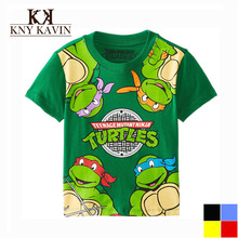New Arrival Multicolors Colors 3 8 Year Boys Ninja Turtles T shirt Children Summer Cotton short