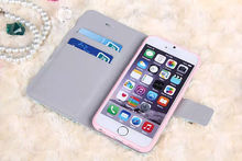 2015 New Mobile Phone Accessories Back Cover Book Stand For iPhone 6 plus case applique PU