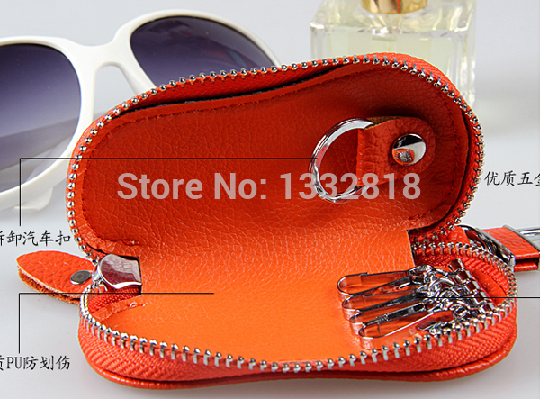 2015 women genuine leather key wallets fashion woven and stone grain leather key bag mens car