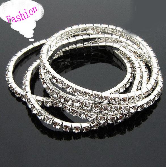 Fashion Diamond Stretch Bracelet / Flash bracelet 50pcs/lot Free shipping(China (Mainland))