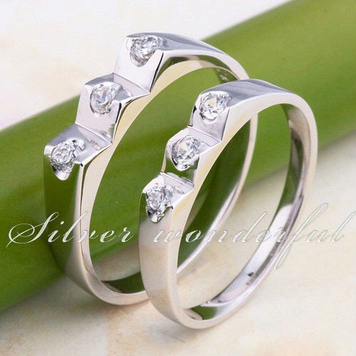 free shipping new fashion design 925 sterling silver wedding rings 