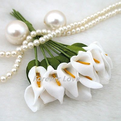 Beatuiful Handmade Mini Calla Lily Flower Wedding Favor Decor 