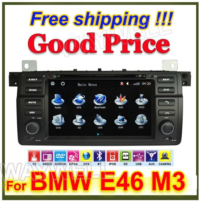 Free shipping Special Car DVD autoradio player for bmw E46 BMW Series 3 with GPS bluetooth RDS gift map(China (Mainland))