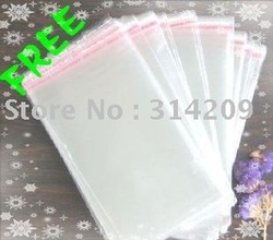 Free shipping, OPP Self Adhesive Clear Plastic Bag, 16x25cm, 0.05mm thick, 400 pcs/lot(China (Mainland))